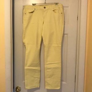 American Eagle yellow jeans.
